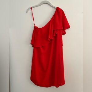 Naked Zebra One Shoulder Dress